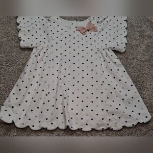 Isaac Mizrahi Girls Pink and Gold Dress with Heart Accents Size M 7-8